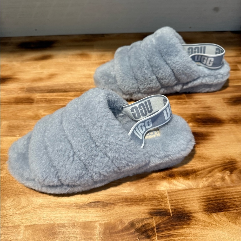 UGG Fluff Yeah Slide Sandal~Grey~Size:7 - Picture 6 of 7